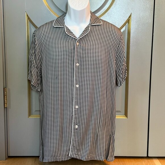 Men's Black and White Checkered Shirt - Picture 5 of 10